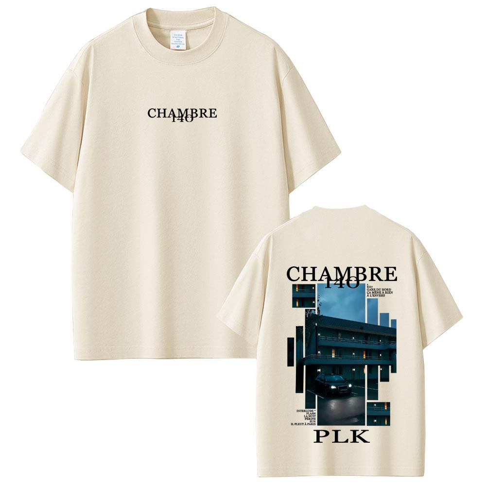 

2025 Summer Rapper PLK Chambre 140 Album Graphic 100 Pure Cotton Printed Tshirt Men Women Hip Hop Fashion Pop Music Tshirt 4XL