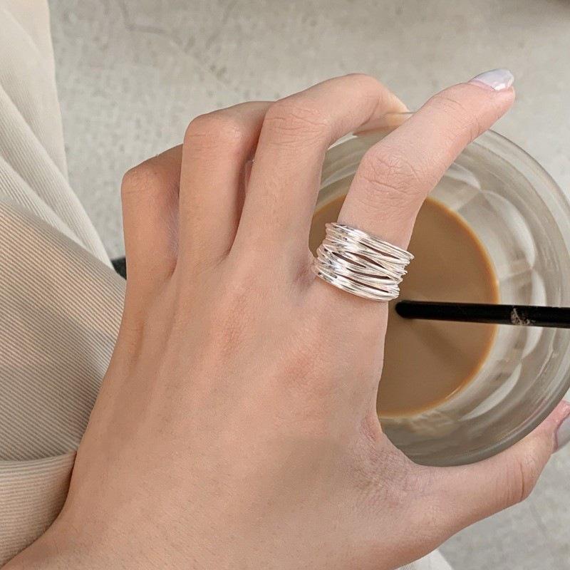 Women s Multi-layer Criss-Cross Adjustable Ring - Simple, Stylish & Personalized Hip-Hop Index Finger Design Open Adjustable