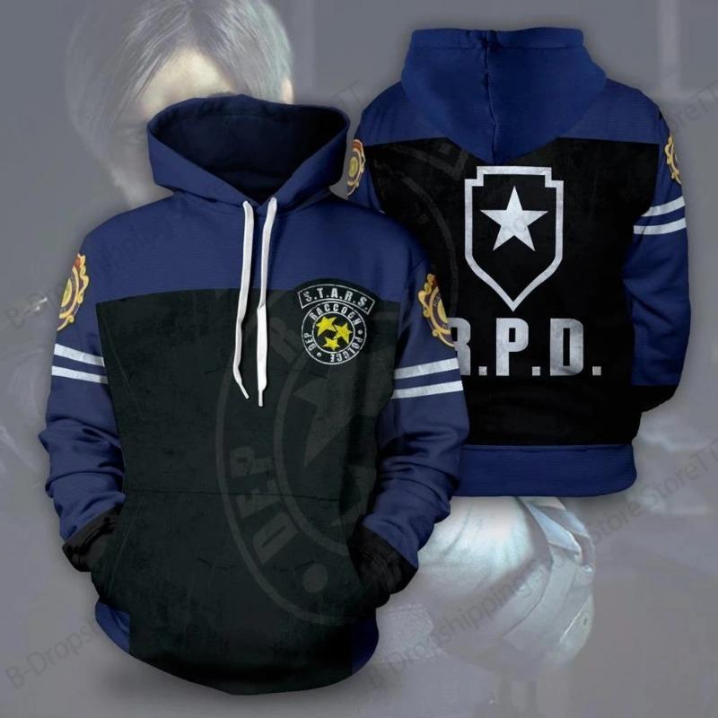 Resident Evil 3D potisk mikina s kapucí pánská dámská módní mikiny ležérní mikina svetr Harajuku kabát unisex sudaderas pánské oblečení