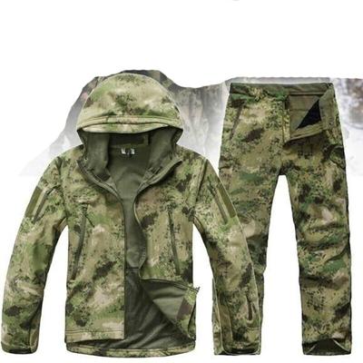 Hunting Clothes Camouflage Hooded Army Camo Clothing Military Uniform Clothes Jacket Waterproof Winderbreak Coat