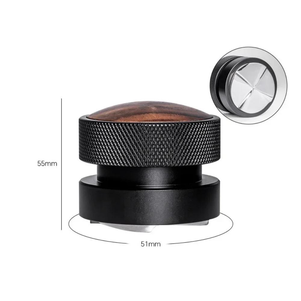 

51/53/58.35mm Espresso Tamper Stainless Steel Ripple Base Spring-loaded Palm Tamper Auto-leveling Coffee Tamper