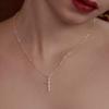 SS028 Textured Cross Necklace