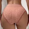 High-Waisted Tummy Control Waist Trainer Butt Lifting Briefs with Hidden Pattern Sexy Lace Trim Super Hot Plus-Size Underwear