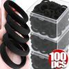 100-10pcs Bold Headbands Black Simple Hair Tie High Elasticity Durable and Does Not Damage The Hair Elastic Band Headband