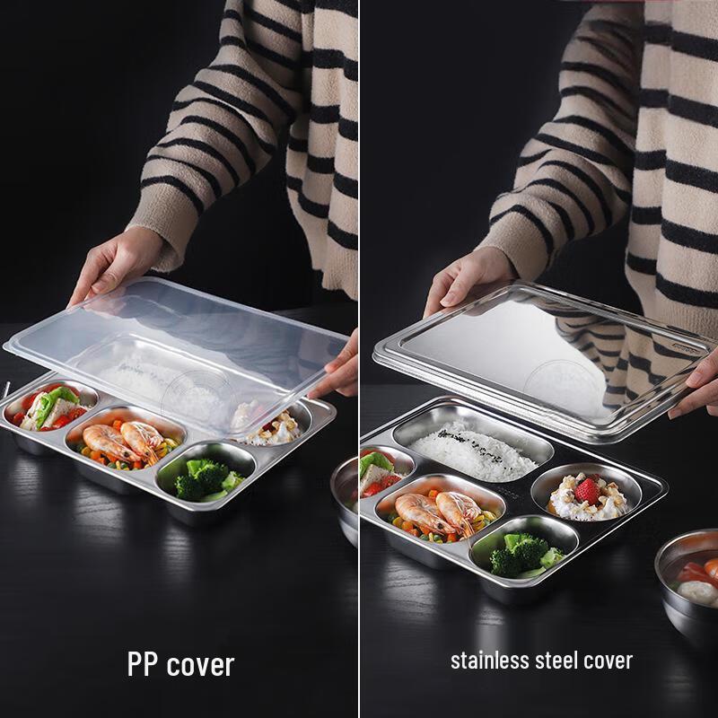 

ZISIZ 304 Stainless Steel Compartment Meal Tray