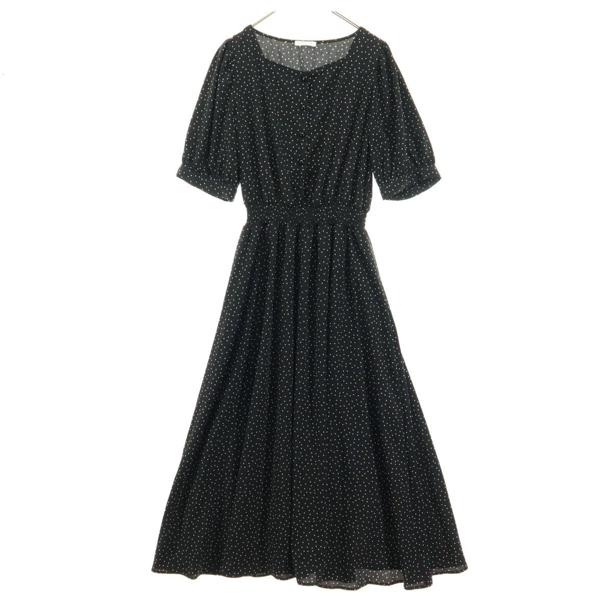 

Косметика Honeys Короткий рукав Круглый вырез Длинное платье M черный Женский Б/у