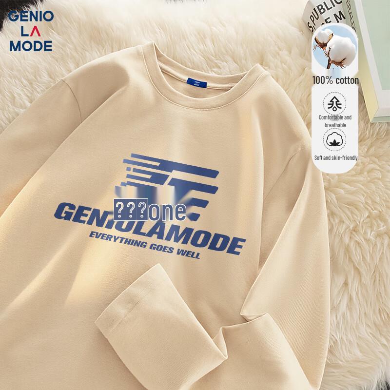 

GENIOLAMODE Men s Casual Loose Fit Cotton Long Sleeve T-Shirt 2XL