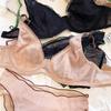 Bralette francese ultra sottile per intimo da donna Top reggiseno push up sexy a V profondo Set intimo e mutandine traspiranti comfort estivo