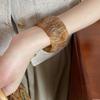 Bohemian Irregular Wide Bracelet Smudging Retro Hand Ring Creative Acrylic Bangle  Friend Gift