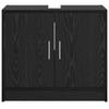 1 Piece Cabinet Under Washbasin In Black Bathroom, Large Storage Space with Double Doors, Storage Cabinet for Miscellaneous Items, 63x29x55 Cm
