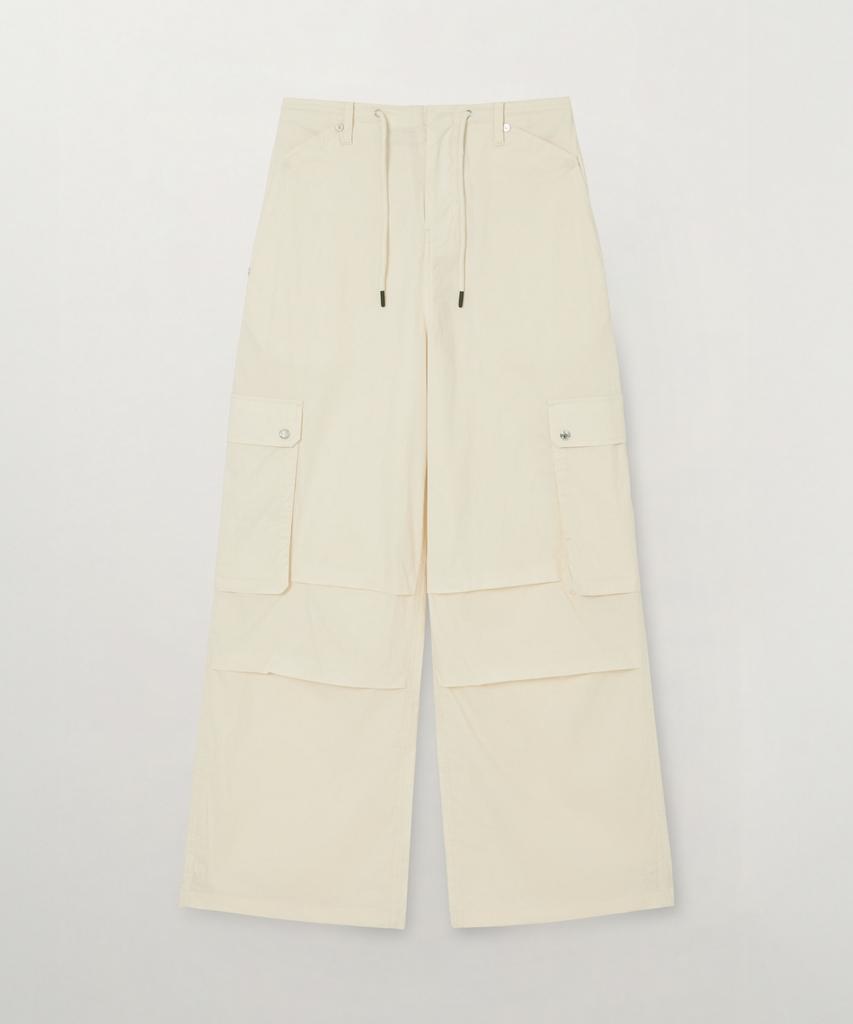Seteo (W) Pocket Parachute Pants Cream