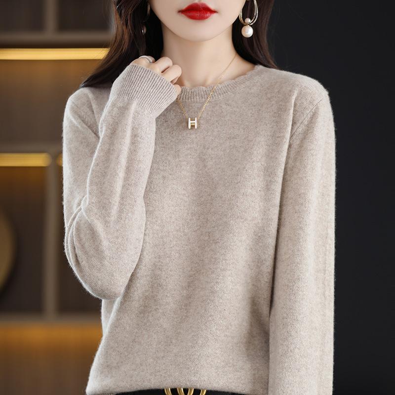 Women Knitted Sweater Autumn Winter Fashion O-Neck Pullover Warm Clothes