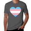Transgender Pride Heart Tshirt Big Size Crew Neck Tshirt