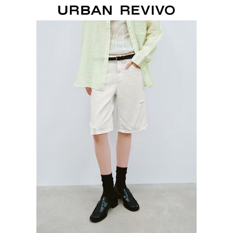

UR 2025 Autumn Women s Distressed Mid-length Casual Shorts 26