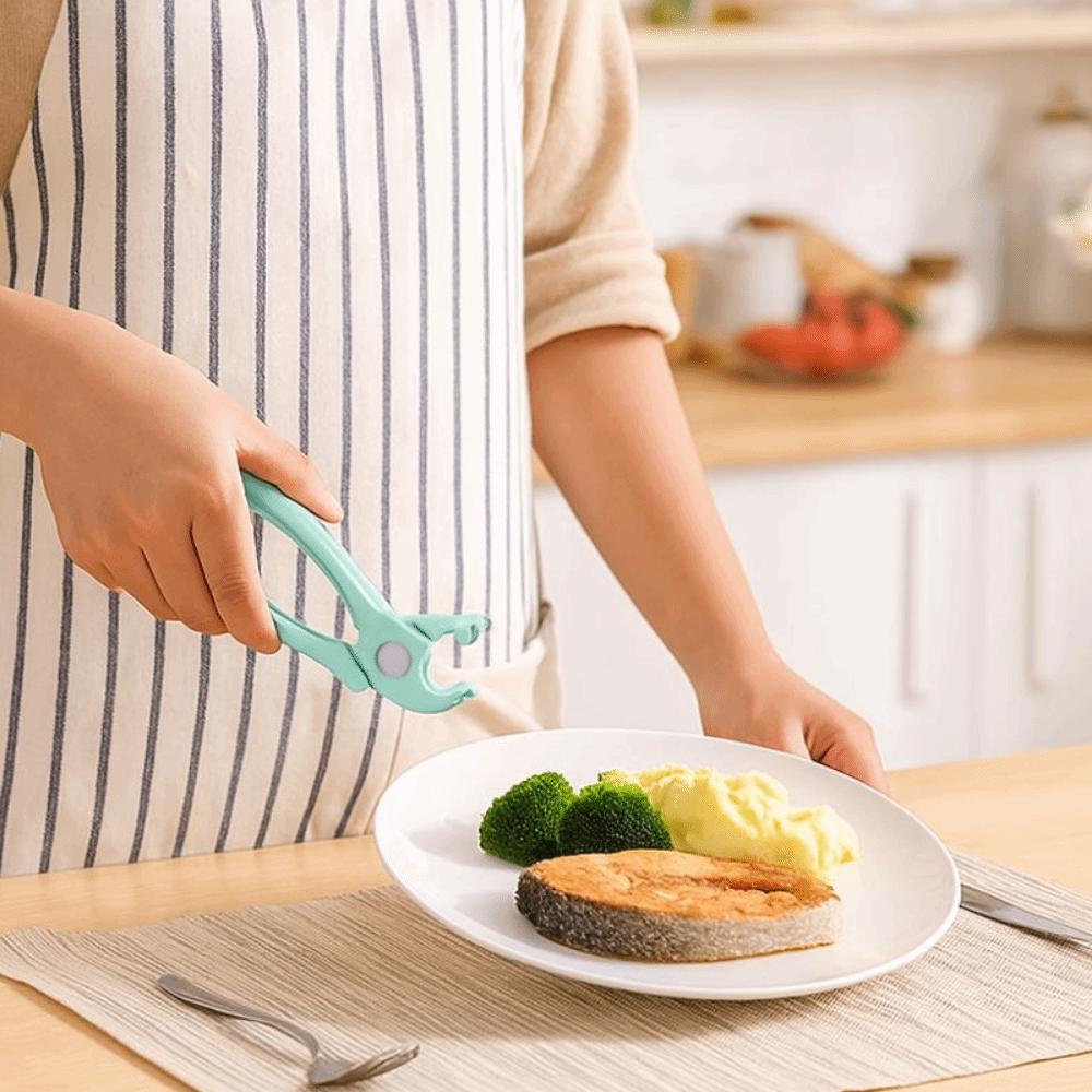 Plastic Anti-Scald Clip Multi-Function Plate Gripper Kitchen Tongs  Cooking Utensils