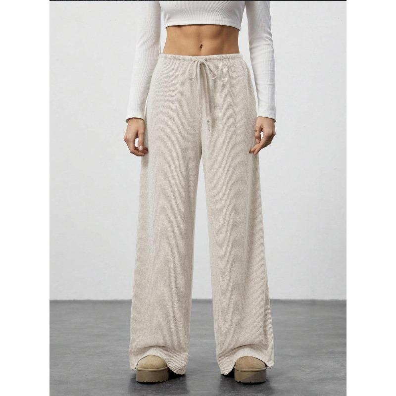 JKASHDK Women's Fashion Casual Solid Color Print High Waist Trousers Pants & Capris