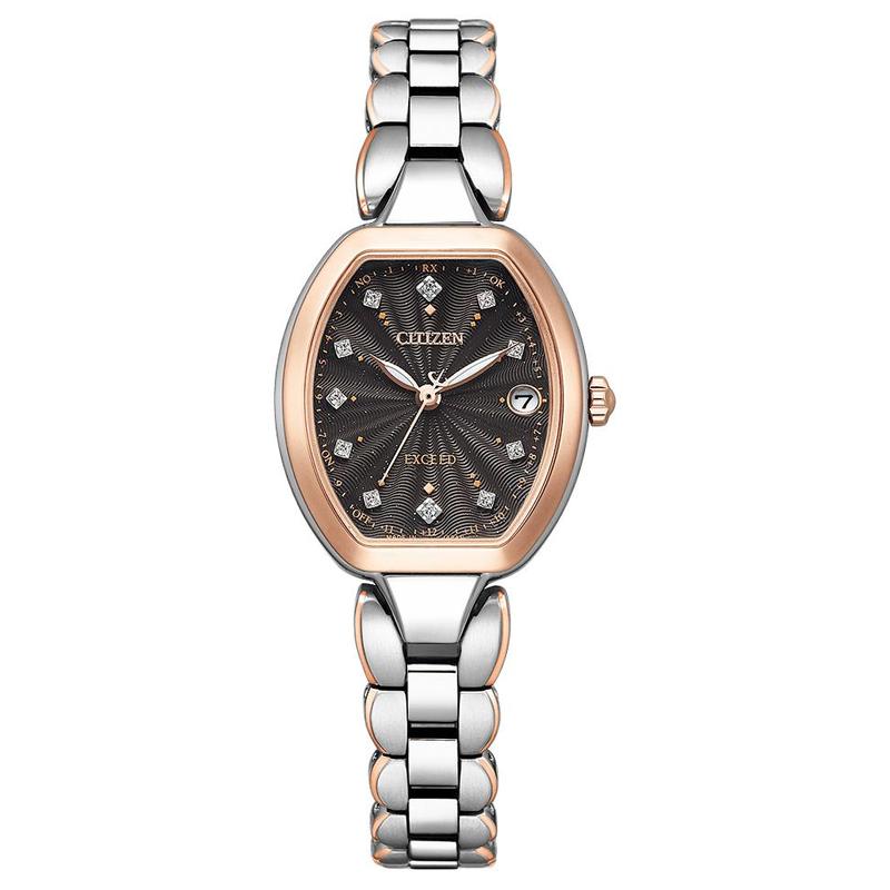 

CITIZEN Exceed Series 50 Meter Waterproof Perpetual Calendar Date Display World Time Solar Quartz Super Titanium Strap 24.7mm Women s Watch ES9485-52E чорний