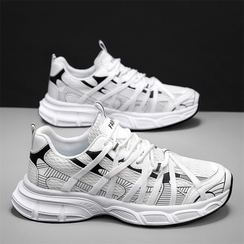 2025 autumn new fashion breathable versatile casual shoes men's shoes platform sports shoes mesh youth casual shoes