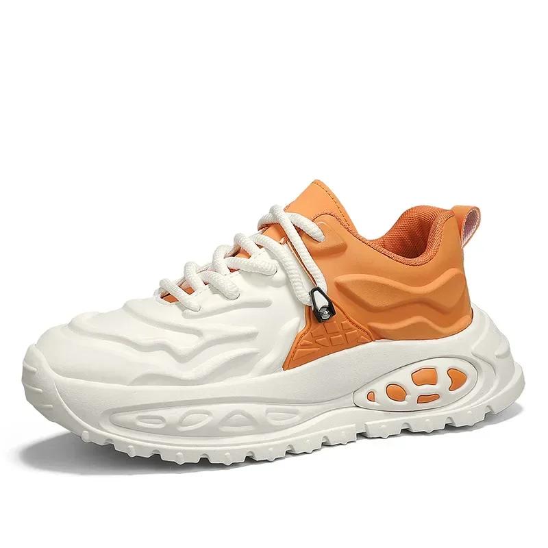 

Новое специальное предложение Мужская обувь Модная Универсальная Повседневная Обувь для Скейтбординга Кожаная Толстая Подошва Нескользящая Спортивная Обувь кроссовки 43