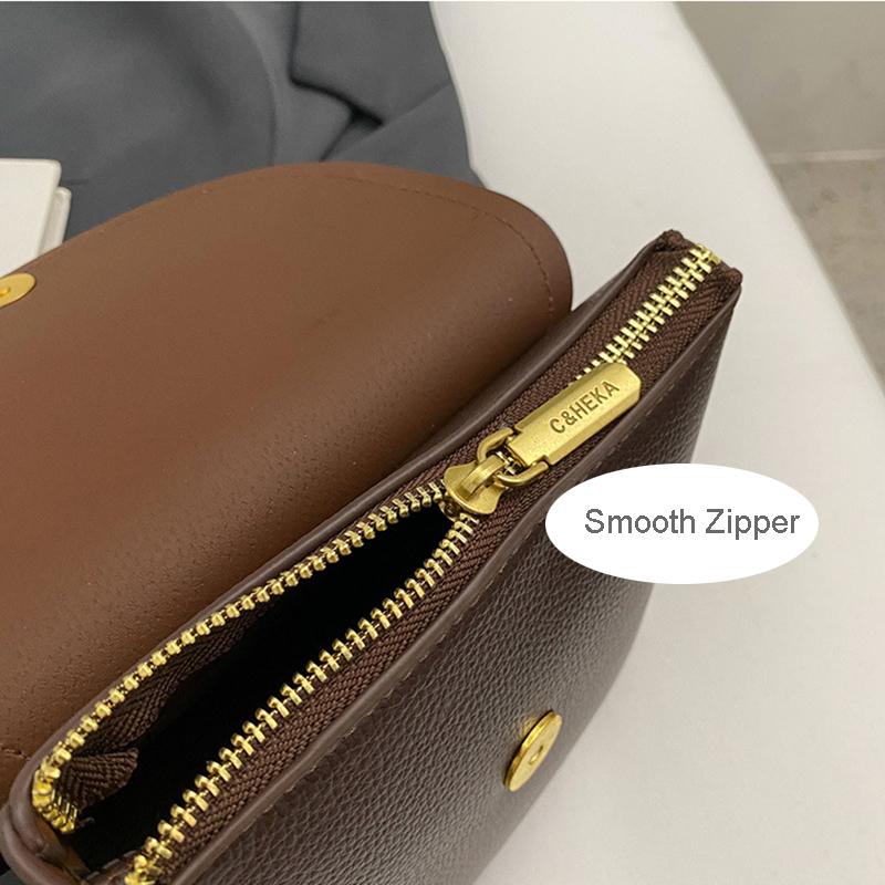 Vintage Leather Crossbody Bags for Women 2024 Designer Brand Female Small Flap Shoulder Underarm Bag Armpit Handbags and Purses