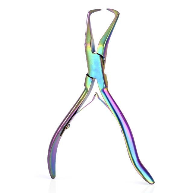 Clești de extensie profesie Clești pentru extensii de păr pentru micro inele și instrumente de îndepărtare a legăturii de lipici de fuziune Clești pentru păr