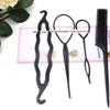 4-Piece Hair Accessory Set: Hairpin, Puller, Stick, Comb, Curler