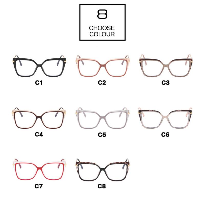  New Retro TR90 Square Women Glasses Frame Double Colors Fashion Leopard Clear Anti-blue Light Optical Eyeglasses