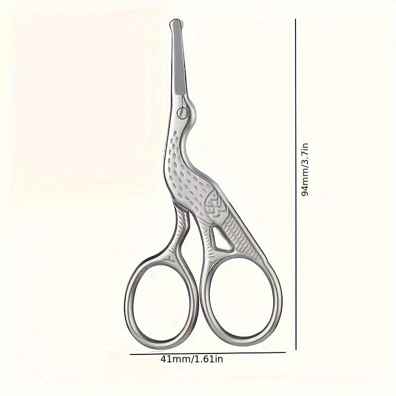 Xiaomi 2/4pcs Colored Titanium Silvery And Black Safety Round-Tip Stainless Steel Nose Hair Scissors Stork-Shaped Beauty Scissors