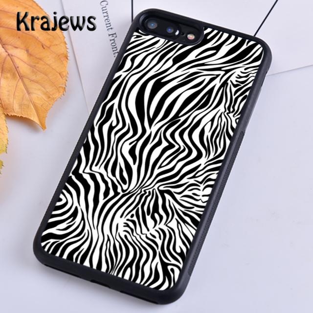 Krajews zebra print clip art silicone side Phone Case For iPhone 14 5 SE 6s 7 8 plus X XR XS 11 12 13 pro max Galaxy S21 S22