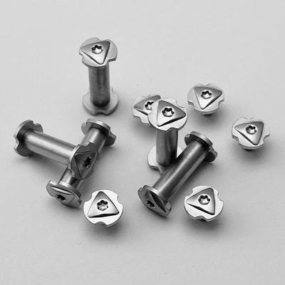 2 sady M3.5 Šroub pro upevnění rukojeti nože 416 Nerezový šroub pro DIY materiál rukojeti nože Nábytek Montážní nýt