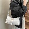 Y2k Rivet Shoulder Bag Vintage Spicy Girl Handbag Fashion Buckle Armpit Bag  Women