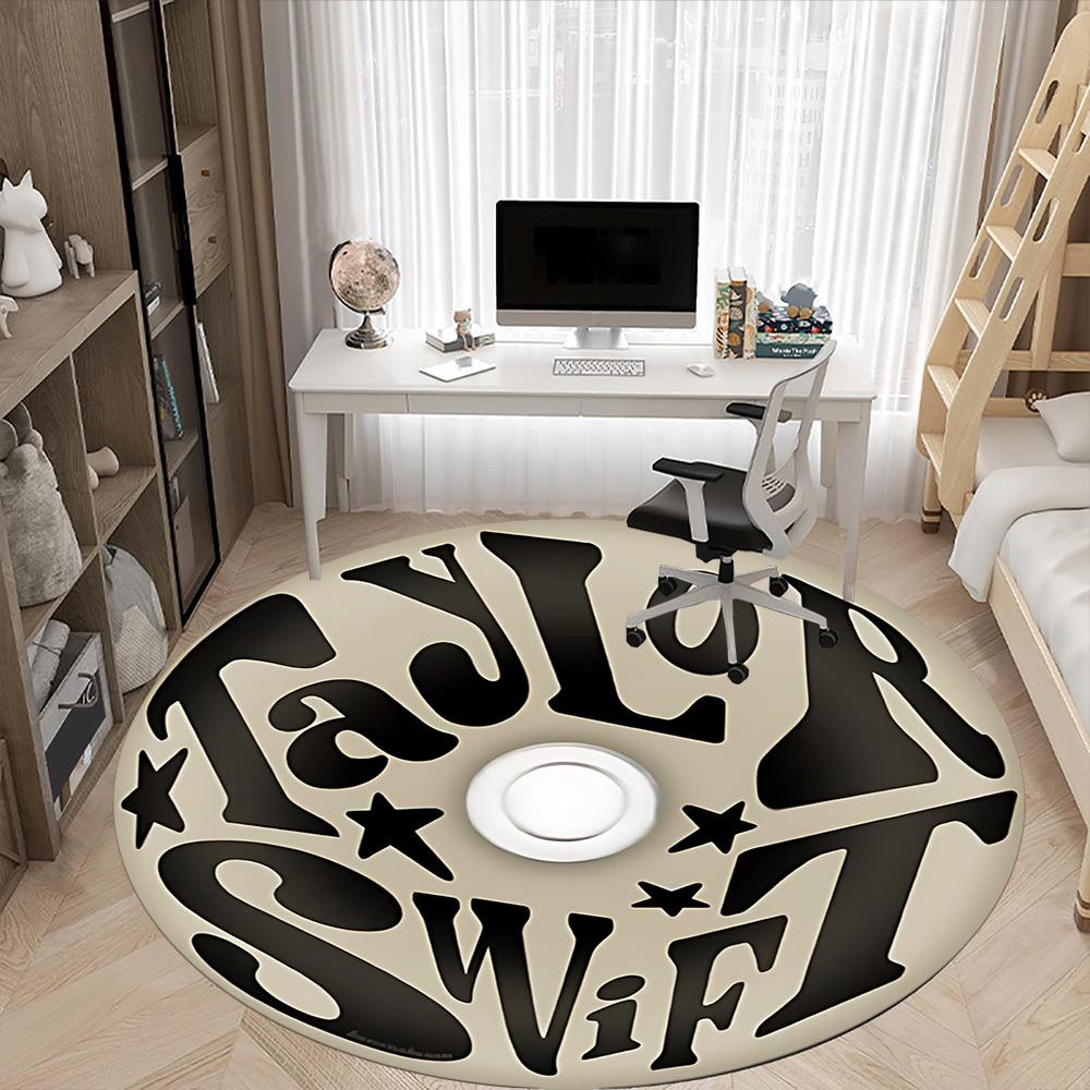Music Star Taylor Swift Office Round Area Rug, Under Office Chairs Bedroom Living Room Home Decor a0908137