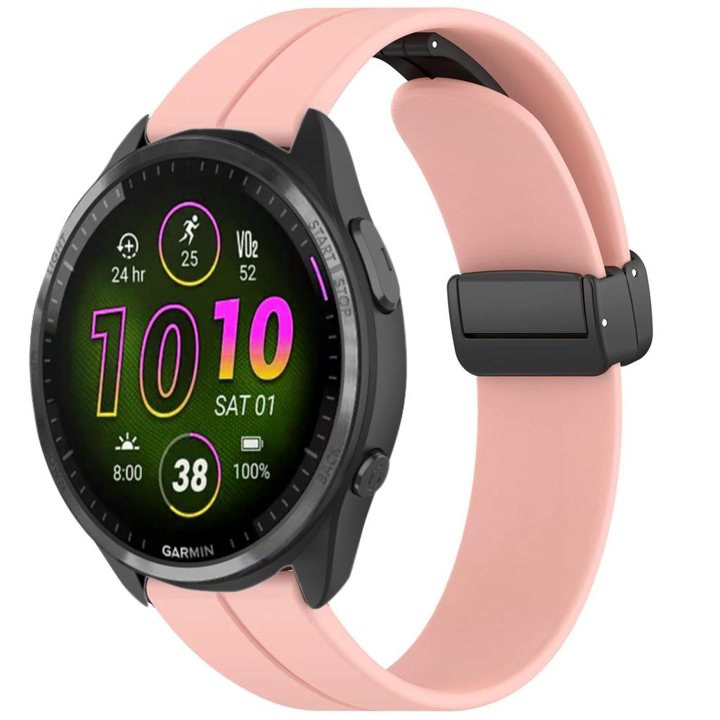 20mm 22mm Silicone Strap for Garmin Forerunner 965 265 165 55 970 570 Magnetic Wristband for Garmin Vivoactive 5/6/Venu 3 Correa