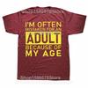 Im Often Mistaken for An Adult Because of My Age T Shirt Funny Phrase Geek Tops Casual 100 Cotton Soft Unisex Tshirts