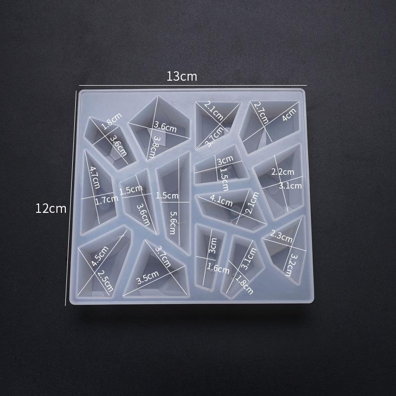 

1 шт. Подвески из смолы в форме камня, набор силиконовых форм - 15 уникальных форм, янтарные, сахарные, граненые дизайны - Идеально подходит для создания украшений своими руками 1 PC