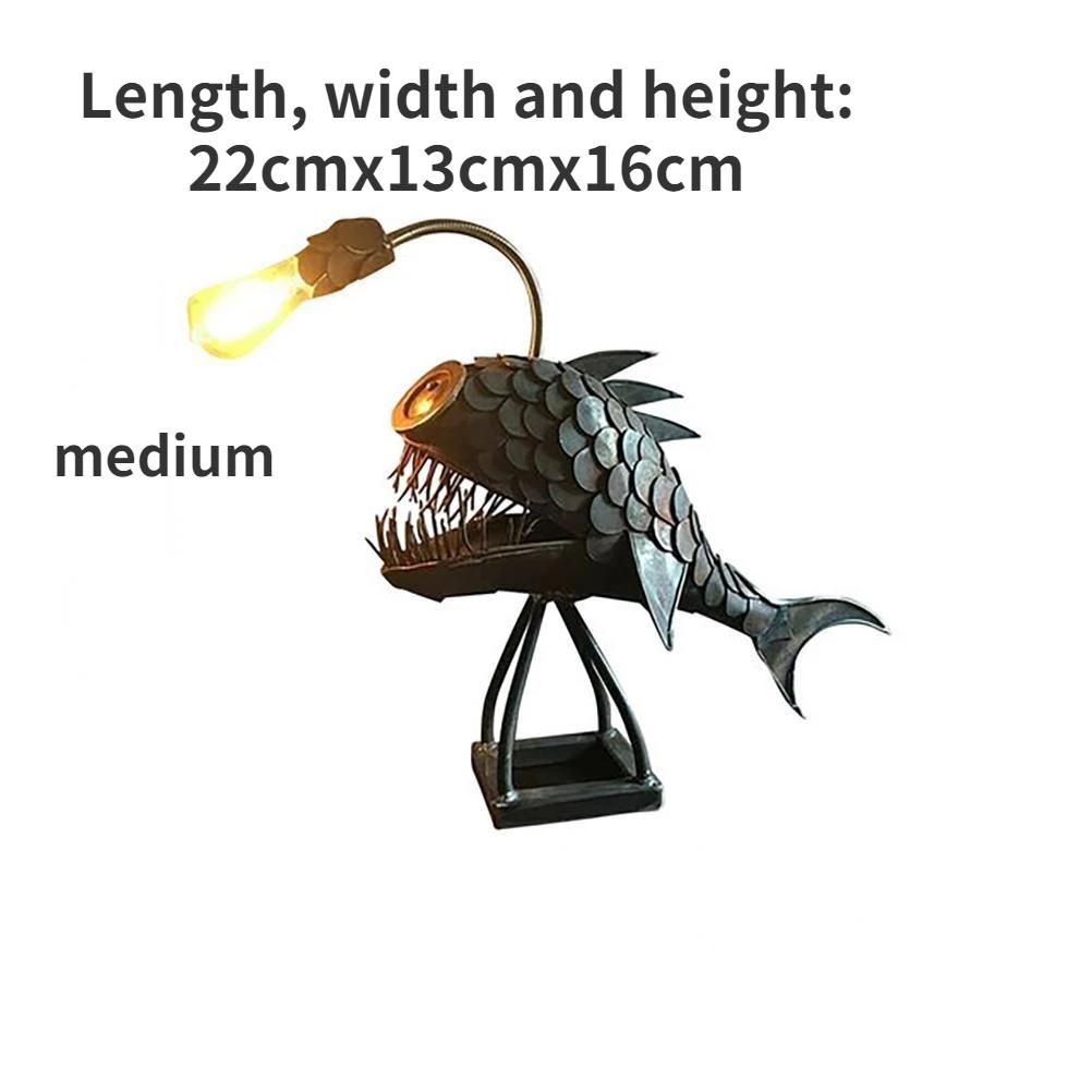Retro fish lamp fishing lovers angler fish lamp floor-to-ceiling home bedroom study decoration furnishings