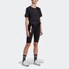 Adidas X Stella McCartney AEROREADY TrueStrength Loose Short Sleeve Tee, Women Breathable Casual Black Sports Tops FU1585