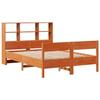 VidaXL Lit bibliothèque sans matelas cire marron 120x190cm pin massif 3323007