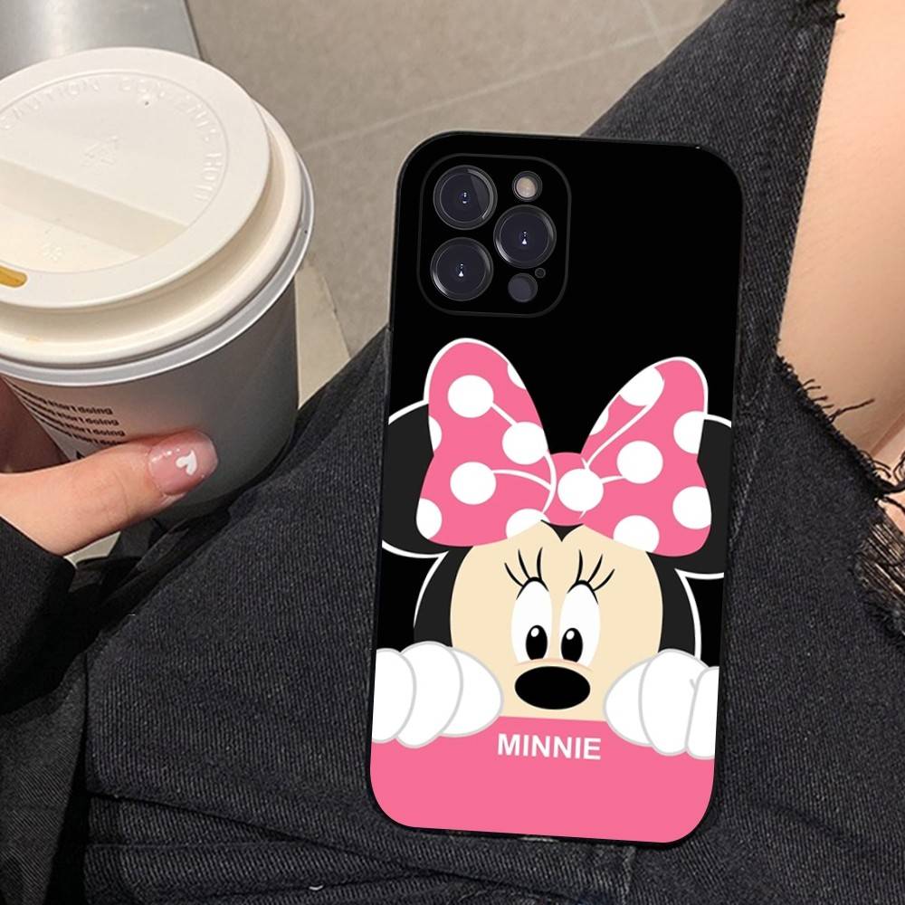 M-Minnie M-Mickey Phone Case for iPhone 16 17 Air 15 14 13 12 11 Pro Max 16E Plus Fundas