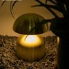 Metal Shade Mushroom Shape Table Lamp USB Rechargeable Reading Bedside Lamp  Hotel Room Use