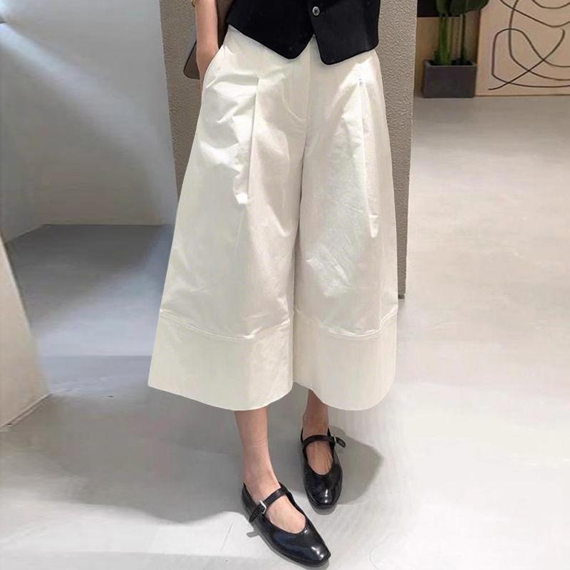 ZANZEA Women Casual Solid Color Loose A-Line Capri Pants