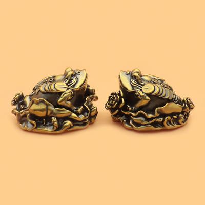 Rospo Feng Shui Portafortuna Ottone Ricchezza Fortuna Cinese Rana Dorata Decorazione Casa Ufficio Favore Fortunato Regali Ornamento da Tavolo