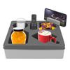 Sofa Cup Holder Tray with Phone Stand Silicone Plastic Couch   Drink Holder for Bed Car Remote Control Snacks and Other Items