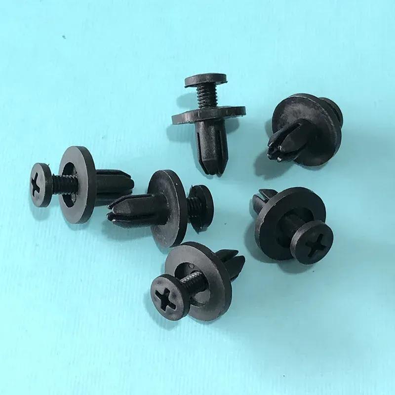 10/20/50pcs Auto Bumper Fastener Clip 6mm Hole Rivet Retainer Push Engine Cover Car Door Bumper Cover Fasteners For Honda Toyota