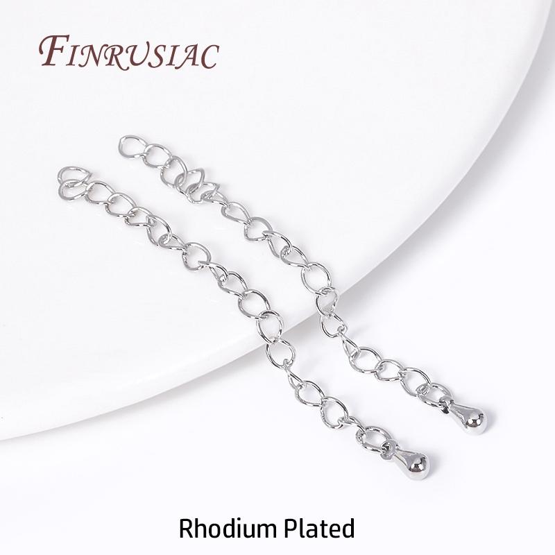 Brass Metal Extension Chain Connectors For DIY Necklace Bracelet Jewelry Making Findings 18K Gold Plated Chain Extender with Tag