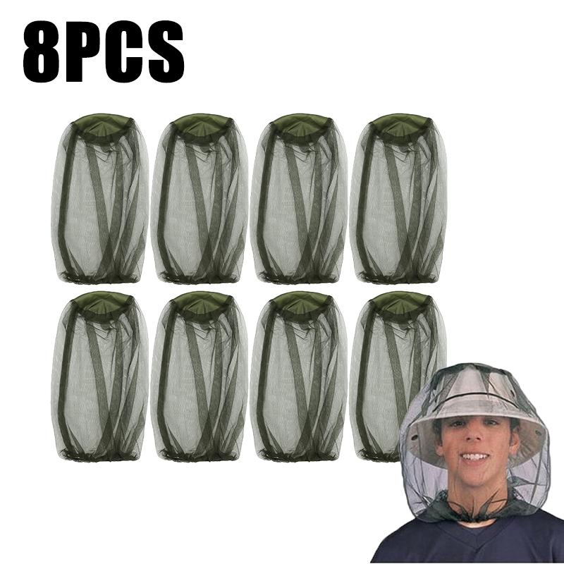 Mesh Head Net Fishing Hat Anti Mosquito Insect Hat for Camping Outdoor Travel Bug Mesh Cap Breathable Summer Protection