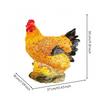Solar Chicken Statue Resin Hen Yard Farmhouse Style for Landscape Display