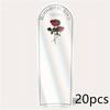 20pcs Transparent OPP Three-dimensional Rose Wrapping Bag Single Flower Packaging Bag Perrfect For Valentine's Day Gift Packaging
