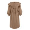 Women Business Casual Button Lapel Work Jackets Open Front Long Sleeve Hooded Fall Outfit