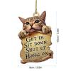 Cat Design Car Rearview Mirror Ornament - Versatile decoration with backpack and keychain, cute